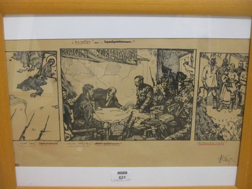 Lot 621 - 20th century Russian School, studies of Lenin,...