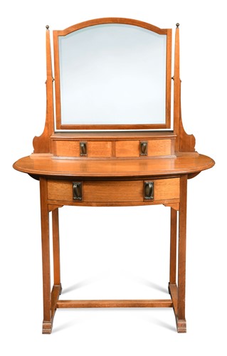 Lot 147 - Attributed to Heal's Arts & Crafts oak dressing table, circa 1900