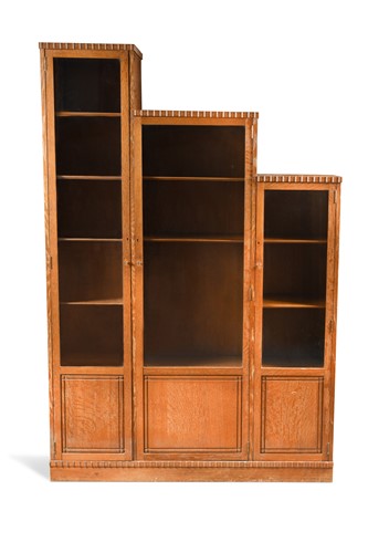 Lot 157 - An Art Deco Heal's style limed oak bookcase