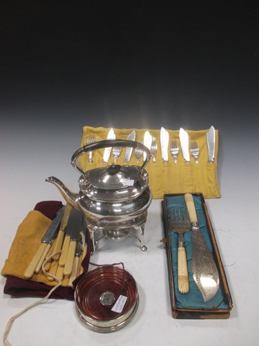 Lot 455 - A quantity of silver plated ware including a...