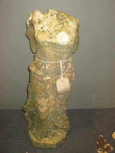 Lot 893 - A garden red clay figure of a female torso, 74....