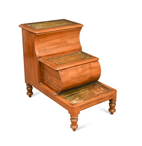 Lot 383 - A Victorian mahogany step commode