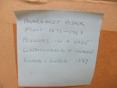 Lot 239 - Margaret Fisher Prout, still life of flowers,...