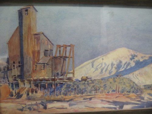 Lot 325 - M Booth, A mine in South Africa, watercolour