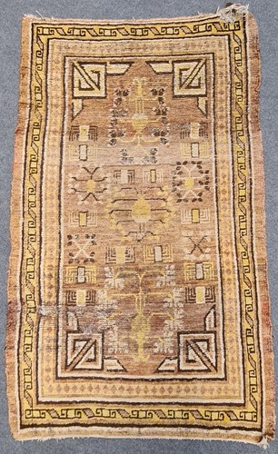 Lot 182 - Two Turkish rugs with geometric patterns, 134...