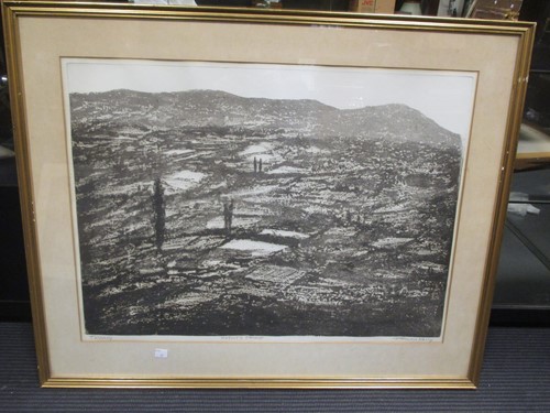 Lot 627 - Tuscan screen print by F. Kelly 50 x 68cm and...