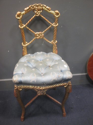 Lot 456 - A Victorian gilt salon chair