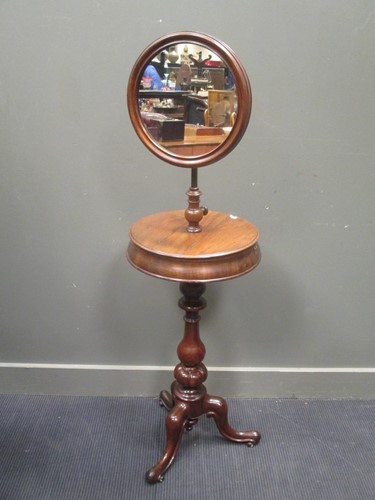 Lot 746 - A Victorian mahogany dressing table stand with...