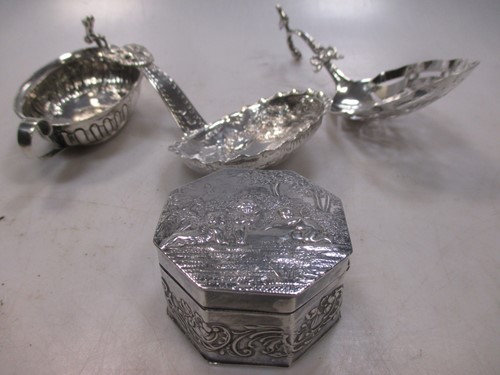 Lot 468 - A Continental metalwares 'cherub' decorated...