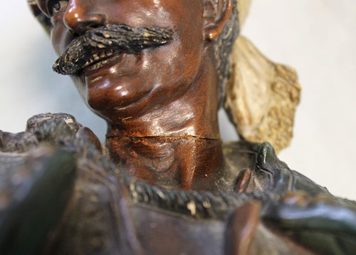 Lot 21 - Johann Maresch, a pair of Austrian painted terracotta Moorish figures