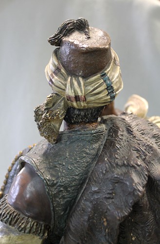 Lot 21 - Johann Maresch, a pair of Austrian painted terracotta Moorish figures