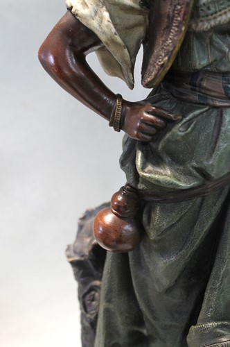 Lot 21 - Johann Maresch, a pair of Austrian painted terracotta Moorish figures