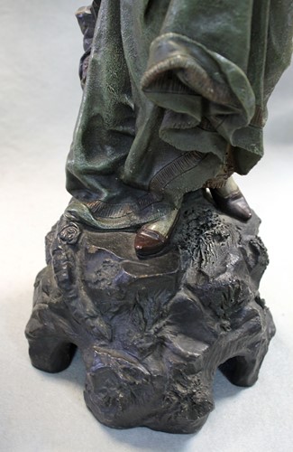 Lot 21 - Johann Maresch, a pair of Austrian painted terracotta Moorish figures