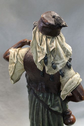 Lot 21 - Johann Maresch, a pair of Austrian painted terracotta Moorish figures