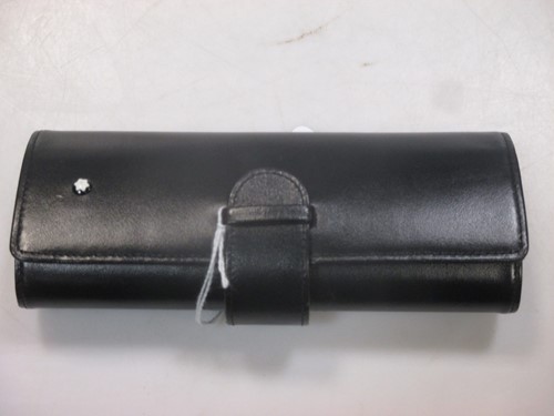 Lot 362 - A leather Mont Blanc pen case for three pens