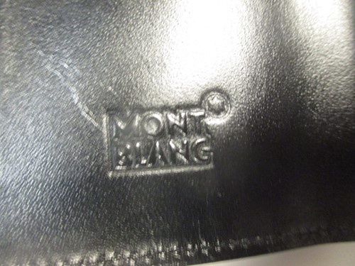 Lot 362 - A leather Mont Blanc pen case for three pens