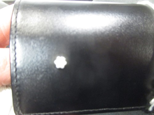 Lot 362 - A leather Mont Blanc pen case for three pens