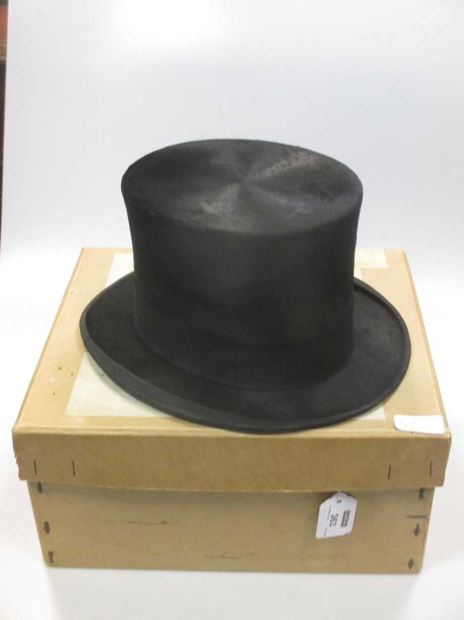 Lot 363 - A silk top hat by Scott & Co, London
