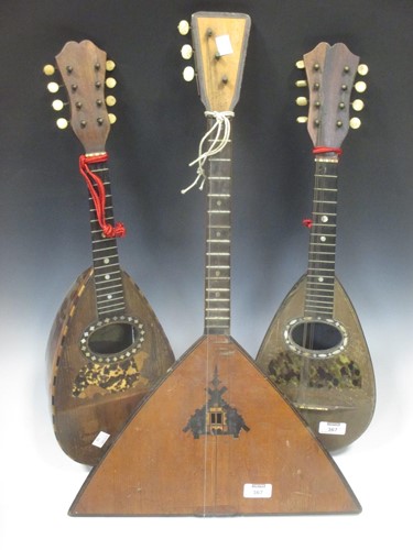 Lot 367 - Two Mandolins, one with Achille Lanfranco e...