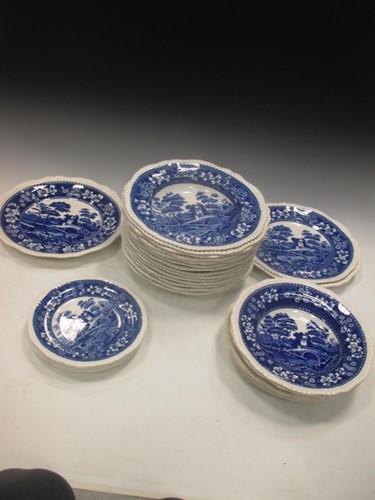 Lot 69 - A large Copeland Spode blue and white transfer...