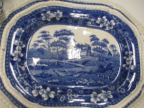 Lot 69 - A large Copeland Spode blue and white transfer...