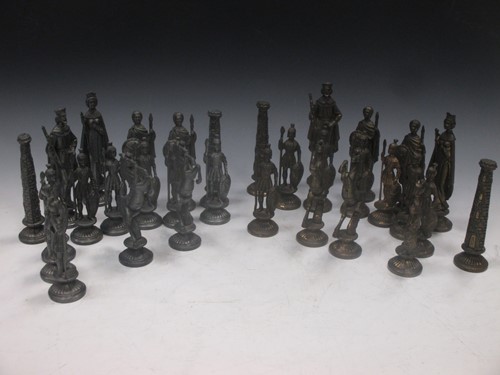 Lot 26 - A chess set, the queen 16cm high