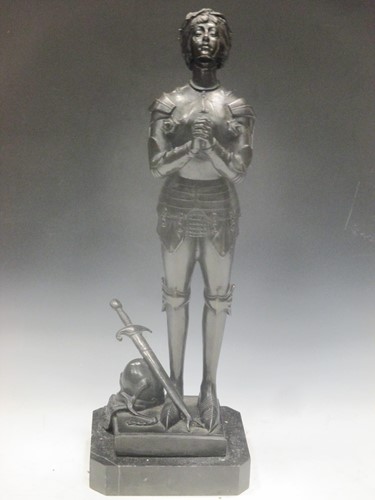 Lot 37 - A bronze model of Joan of Arc, 58cm