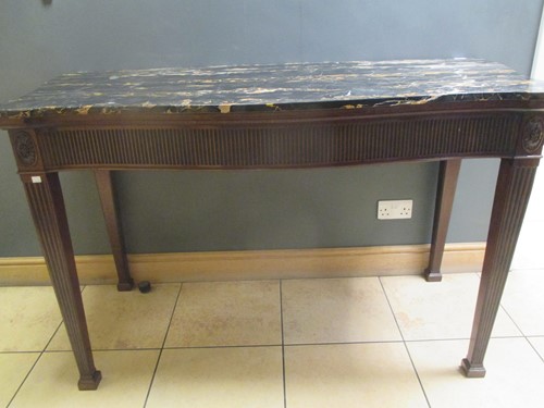 Lot 584A - A George III style marble topped serving table,...