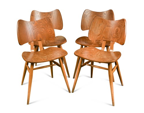 Lot 188 - Lucian Ercolani for Ercol, a set of four Butterfly chairs