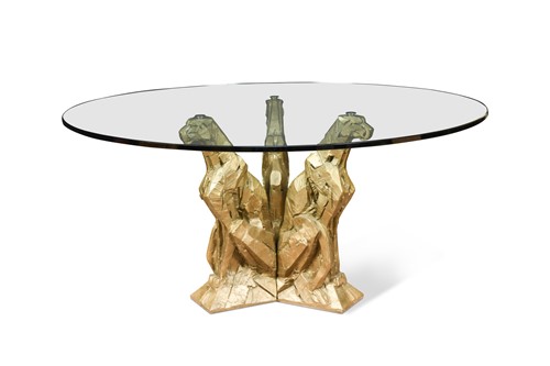 Lot 69 - Dylan Lewis (South African, born 1964), Sitting Cheetah Round Table