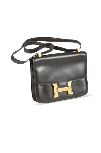 Lot 76 - An Hermès brown leather Constance bag