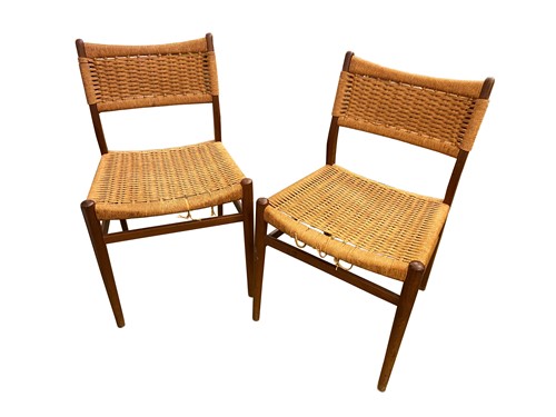 Lot 191 - A pair of Danish teak dining chairs