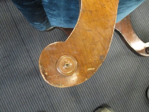 Lot 499 - A shaped wrought iron stand, an inlaid wood...