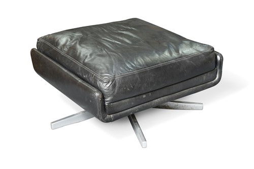 Lot 205 - A Mid-Century leather footstool