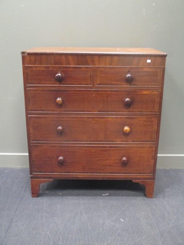 Lot 556 - A Victorian mahogany chest of drawers, with...