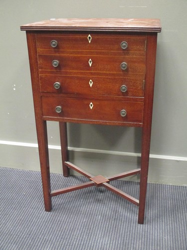 Lot 483 - A Regency bedside cupboard, with faux drawer...