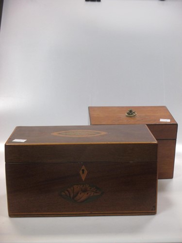 Lot 53 - A 19th century small satinwood box, 20cm wide;...