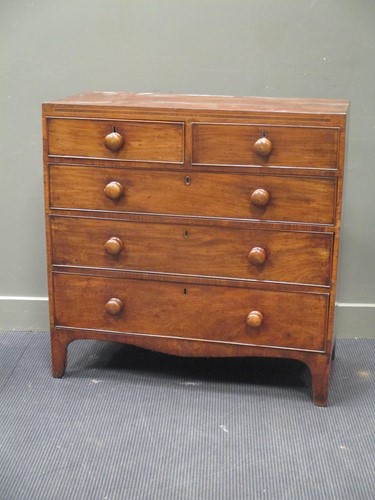 Lot 528 - A 19th century mahogany chest of drawers, 99cm...