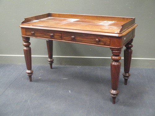 Lot 534 - A George IV mahogany two drawer side table,...
