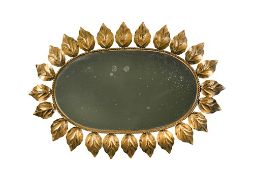 Lot 203 - A Mid-Century gilt-metal mirror