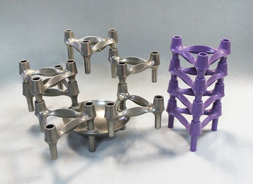 Lot 127 - Ceasar Stoffi & Fritz Nagel for BMF, a group of modular candleholders