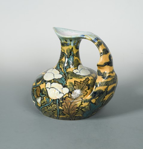 Lot 24 - Pierre-Adrien Dalpayrat (French, 1844-1910), an Art Nouveau stoneware ewer