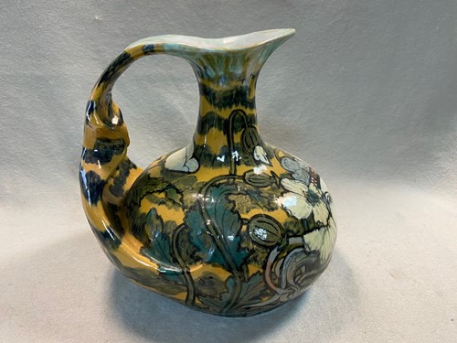 Lot 24 - Pierre-Adrien Dalpayrat (French, 1844-1910), an Art Nouveau stoneware ewer