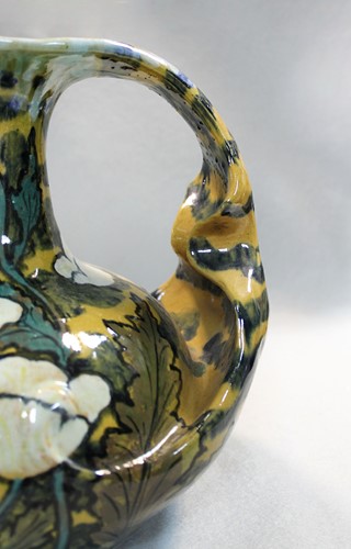 Lot 24 - Pierre-Adrien Dalpayrat (French, 1844-1910), an Art Nouveau stoneware ewer