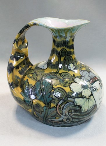 Lot 24 - Pierre-Adrien Dalpayrat (French, 1844-1910), an Art Nouveau stoneware ewer