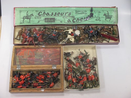 Lot 56 - Britains mixed soldiers including wagon teams,...