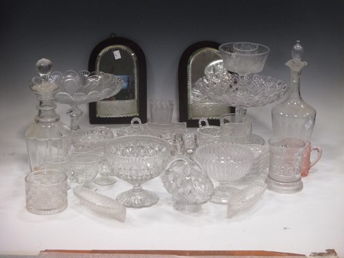 Lot 79 - A collection of moulded and other glass...