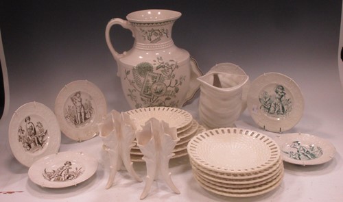 Lot 76 - A collection of white jelly moulds, 6...