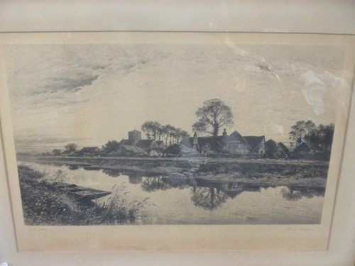 Lot 264 - A late Victorian river landscape engraving...