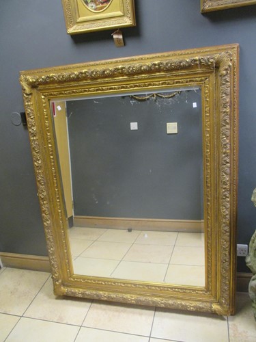 Lot 593 - A gilt wood framed rectangular mirror 125 x 157cm